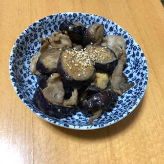 なすと舞茸の味噌炒め